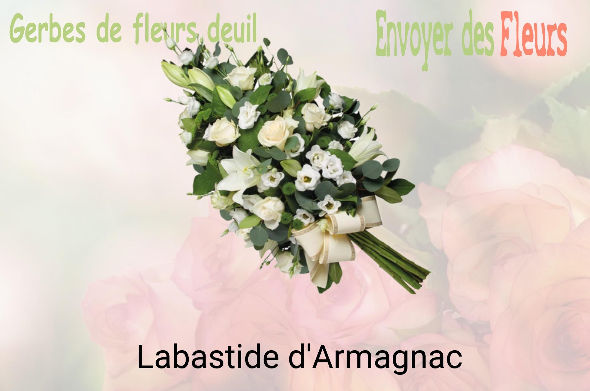Gerbe de fleurs de deuil livrée à Labastide-d'Armagnac